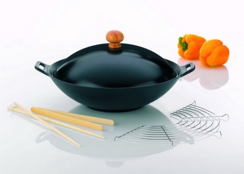 Kela Wok-Set Asia Gusseisen 5tlg 10cm 36cmØ