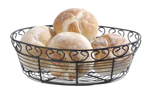 Drahtkorb Deco, oval, 255x160x80 mm, mit dekorativem Rand