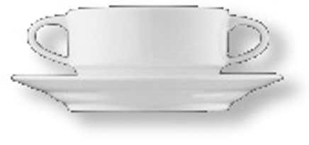 Suppenobertasse 0,30 l Form Dual - uni weiss