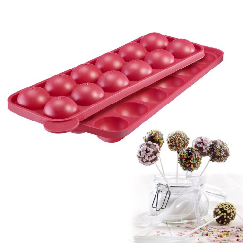 Westmark 12er CakePop-Silikonform, rot