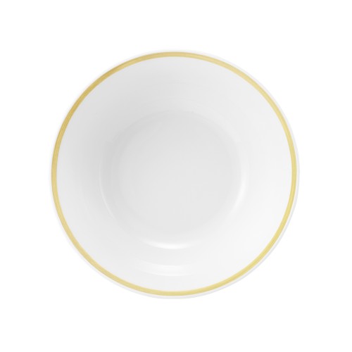 Seltmann Schüssel rund 21 cm, rund, Form: Community, Dekor: 57392 Pinselband ocker, hohe Kantenschlagfestigkeit, Made in Germany