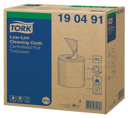 Tork Fusselarme Reinigungstücher NF, 16,5 x 30 cm, türkis.