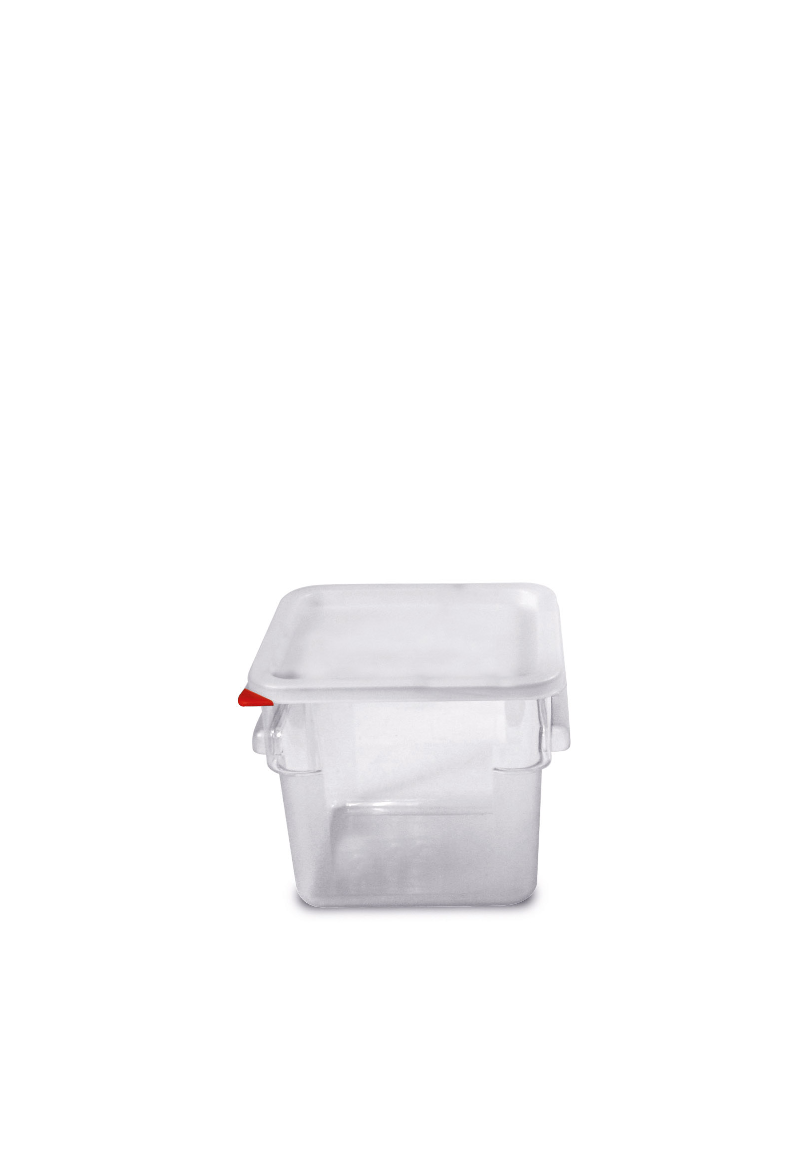 ARAVEN quadratischer Behälter aus Polycarbonat mit Deckel und 6 Liter Fassungsvermögen, durchsichtig