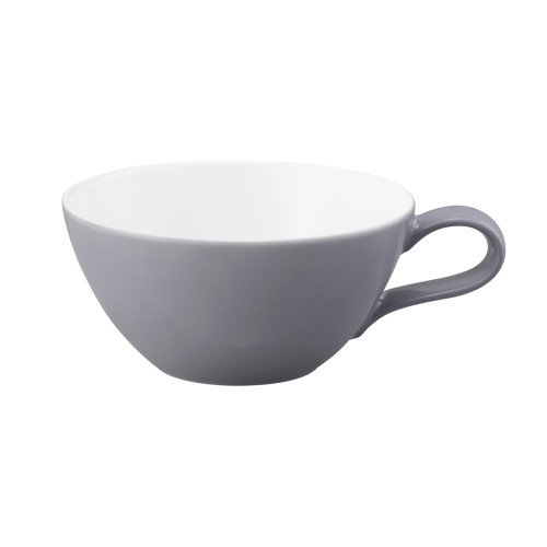 Seltmann Teeobertasse 0,28 l, rund, Form: Life, Dekor: 25675 Fashion elegant grey, hohe Kantenschlagfestigkeit, Made in Germany