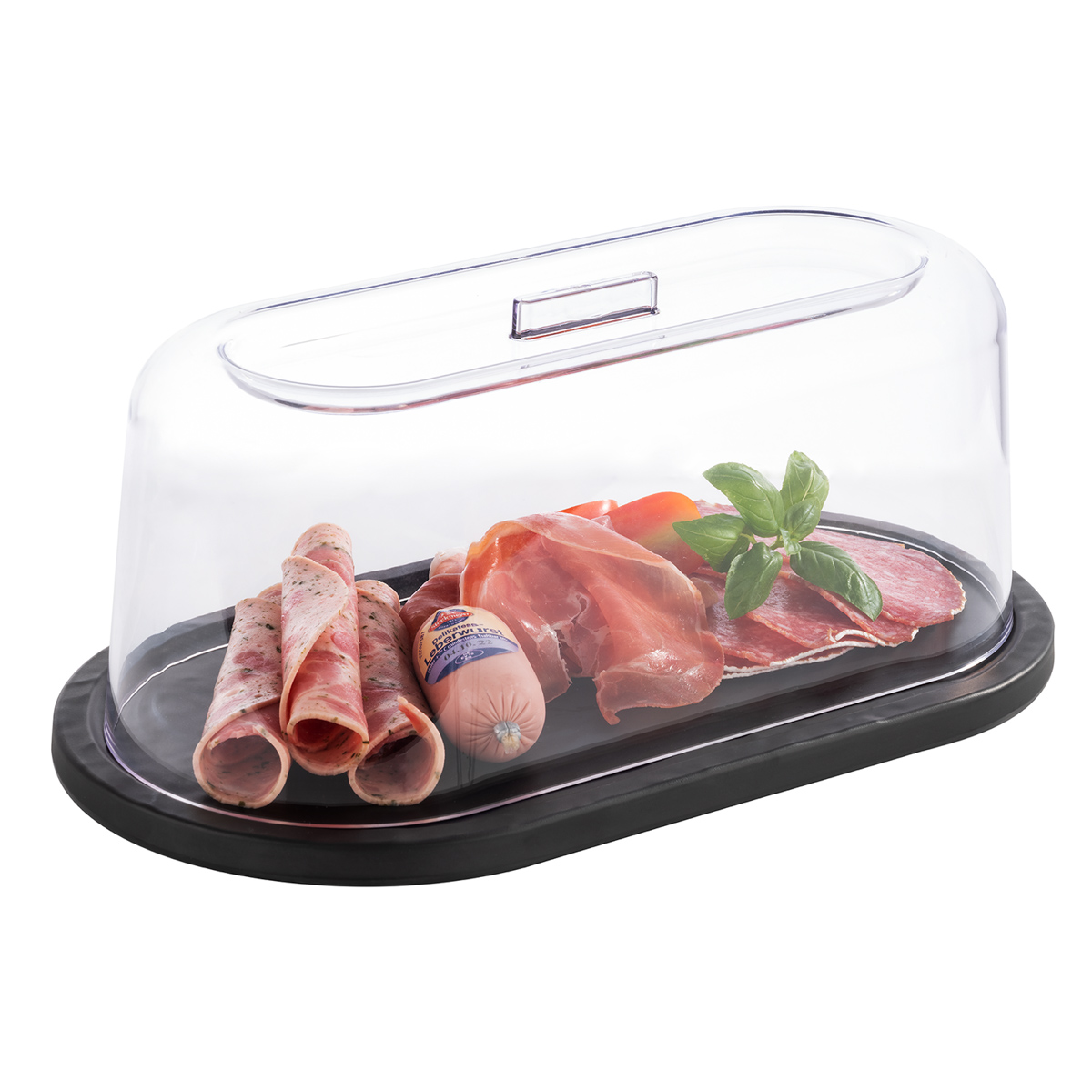 Tablett -SLATE-, 28 x 15,5 cm, H: 1 cm, Melamin, schwarz, (passend zu APS Nr. 30336)