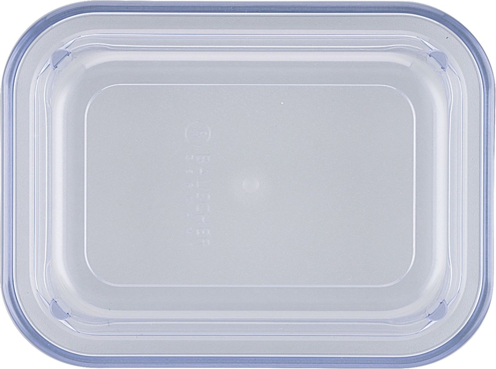 BAUSCHER kunststoffdeckel Deckel transp.-blau hoch 112 x 82 mm