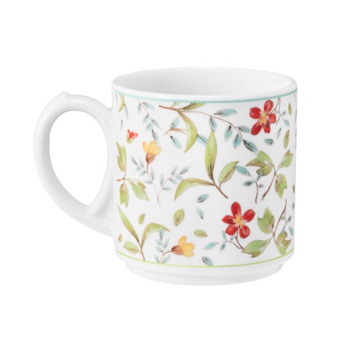 Seltmann Becher mit Henkel 0,28 l, rund, Form: Community, Dekor: 57401 Landhaus, hohe Kantenschlagfestigkeit, Made in Germany