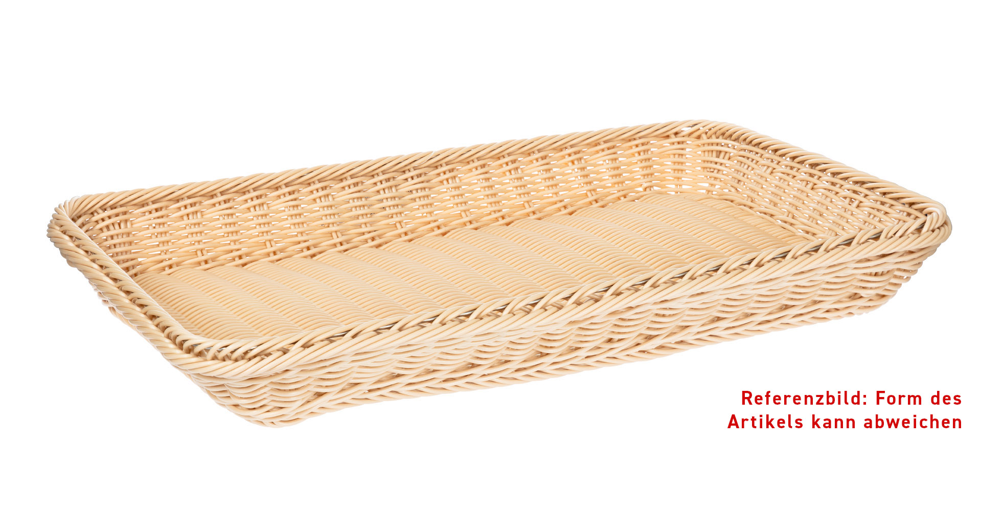 Gaspard FLECHTKORB GN-System - GN 1/4 - Polypropylen-Rattan - Farbe natur (ohne Inhalt) - Größe ca. 26,4 cm x 16,2 cm - Höhe 10,0 cm -