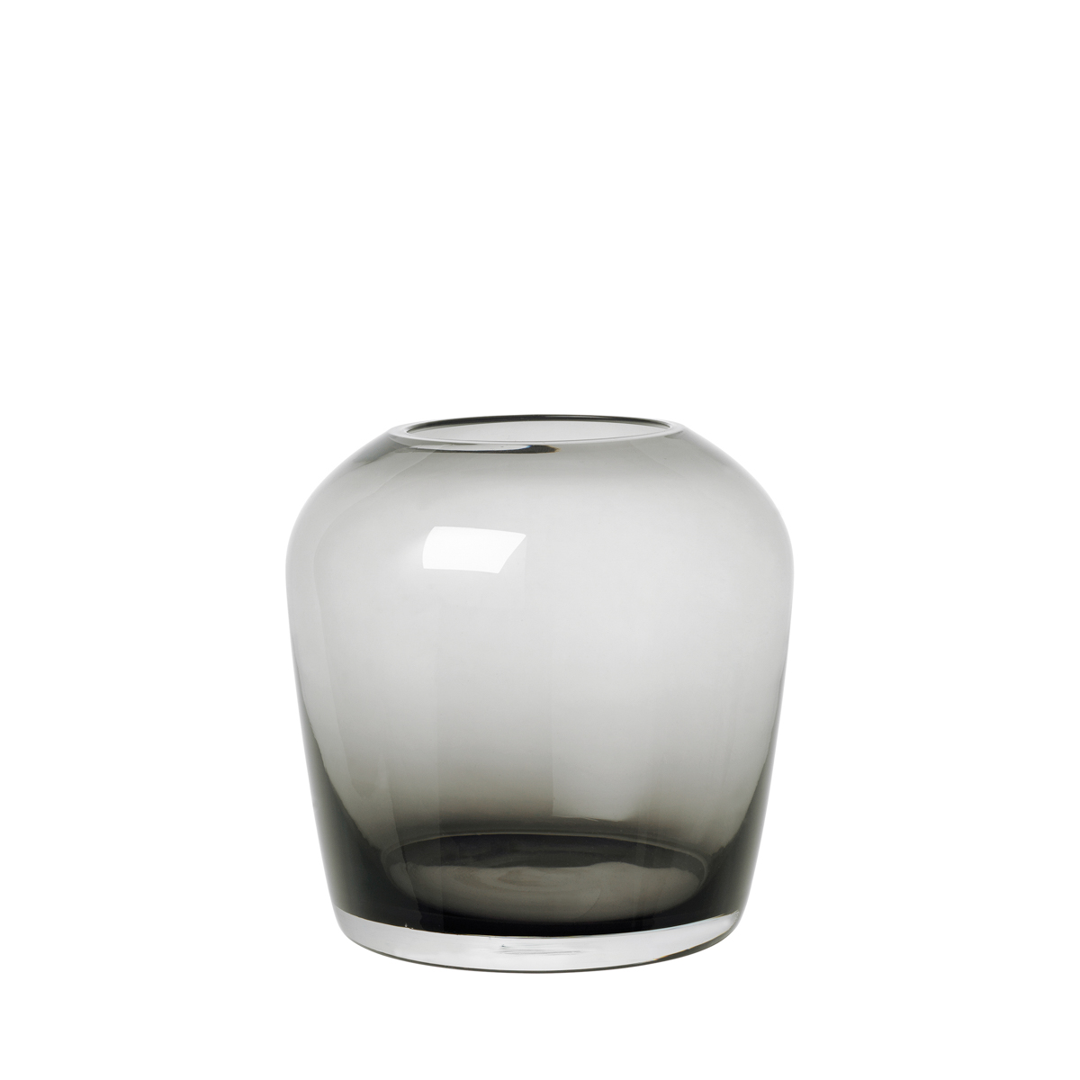 Vase -LETA- Smoke Size M, Ø 13 cm. Material: Glas farbig. Von Blomus.