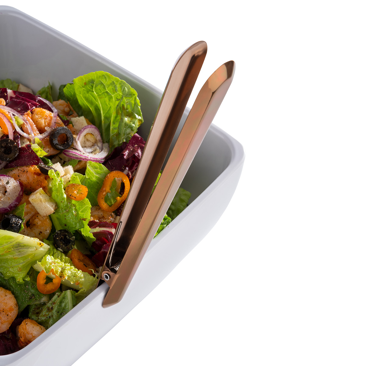 Universalzange, Länge: 19,5 cm, 18/0 Edelstahl, Kupfer-Look, hochglanzpoliert, mit Befestigungsclip