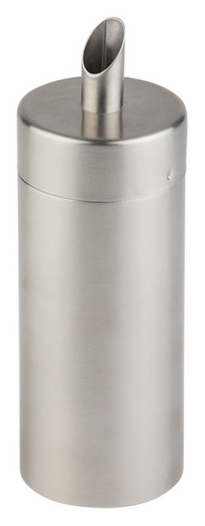 Zuckerstreuer CLASSIC II, Inhalt: 0,17 Liter, Material: Edelstahl, matt, Höhe: 150 mm, Durchmesser: 50 mm, spülmaschinengeeignet.