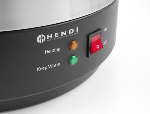 Heissgetränkespender, 28 Liter. Kessel aus Edelstahl. Wärmeisolierte Griffe aus Polypropylen