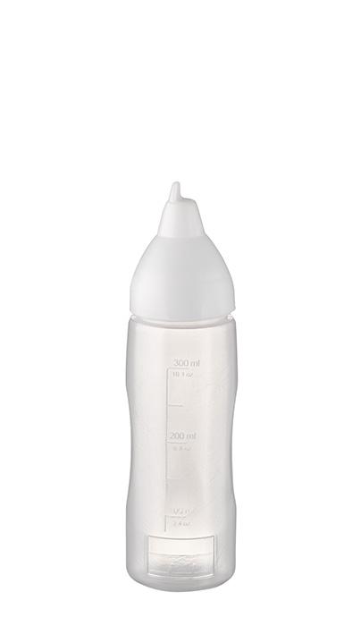 APS Quetschflasche -NON DRIP- Ø 5,5 cm, H: 21 cm, 350 ml Polyethylen, transparent