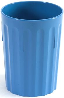 Roltex Trinkbecher mit Rillen und 250 ml Füllvermögen, blau