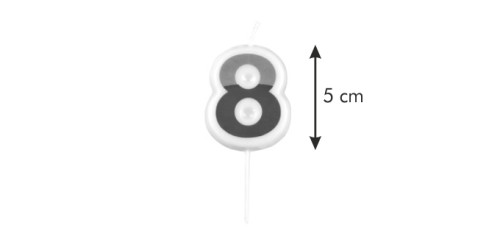 Tortenkerze DELICIA KIDS, Acht, grün