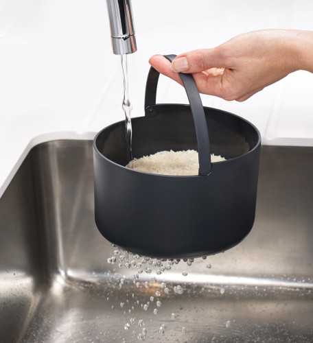 Joseph Joseph M-Cuisine - Mikrowellen Reis- und Getreidekocher - schwarz/weiß