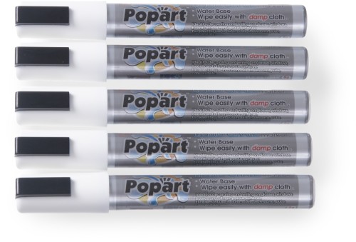 HENDI Kreidemarker - 5 weiße Stifte -