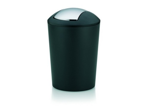 Kela Schwingdeckeleimer Marta Kunststoff schwarz 20cm 28,5cmØ 5l