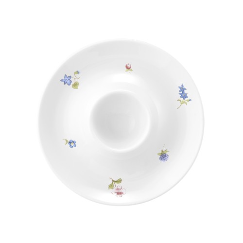 Seltmann Eierbecher mit Ablage, rund, Form: Community, Dekor: 57391 Streublume, hohe Kantenschlagfestigkeit, Made in Germany