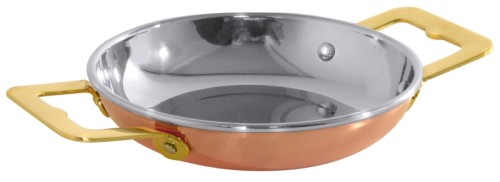 Paellapfanne aus Kupfer/Edelstahl