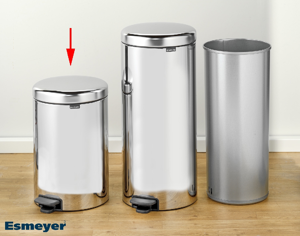 Brabantia Treteimer NEW ICON Material: Brilliant Steel mit Kunststoffeinsatz