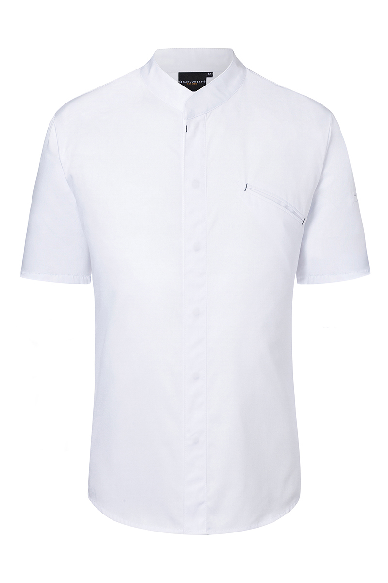 Kurzarm Kochjacke Modern-Touch - Gr. 46 - anthrazit - von Karlowsky