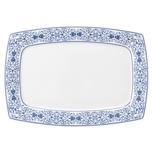 Seltmann Teller 4 35x24,5 cm, 4, Form: Savoy, Dekor: 57513 Grand Blue, hohe Kantenschlagfestigkeit, Made in Germany