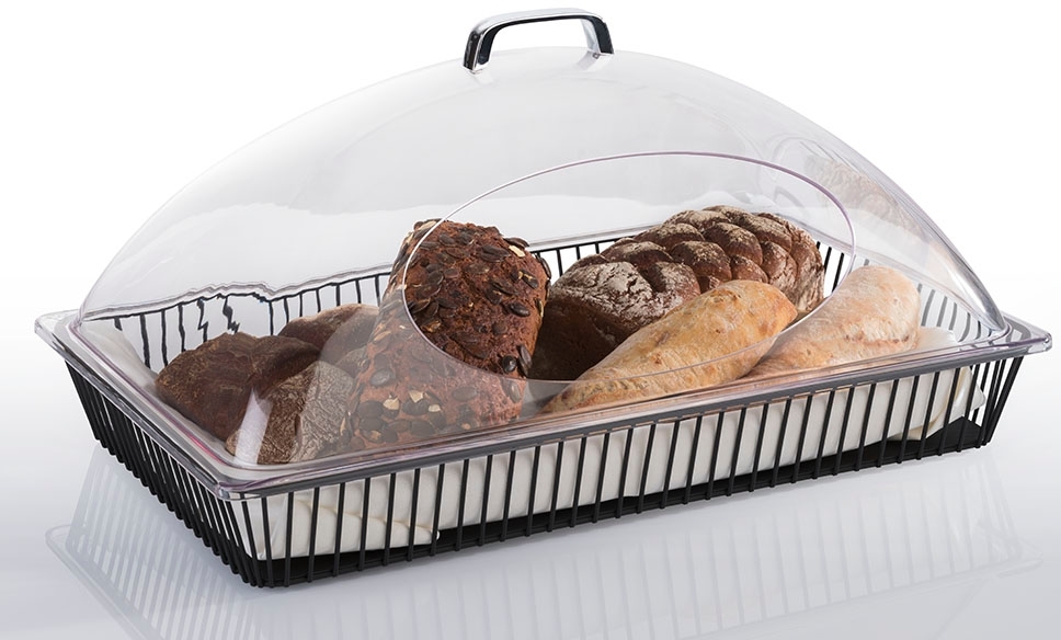 GN 1/1 Korb -URBAN- 53 x 32,5 cm, H: 7,5 cm Metall, schwarz mit Antirutsch-Füßchen spülmaschinengeeignet stapelbar Farbe: