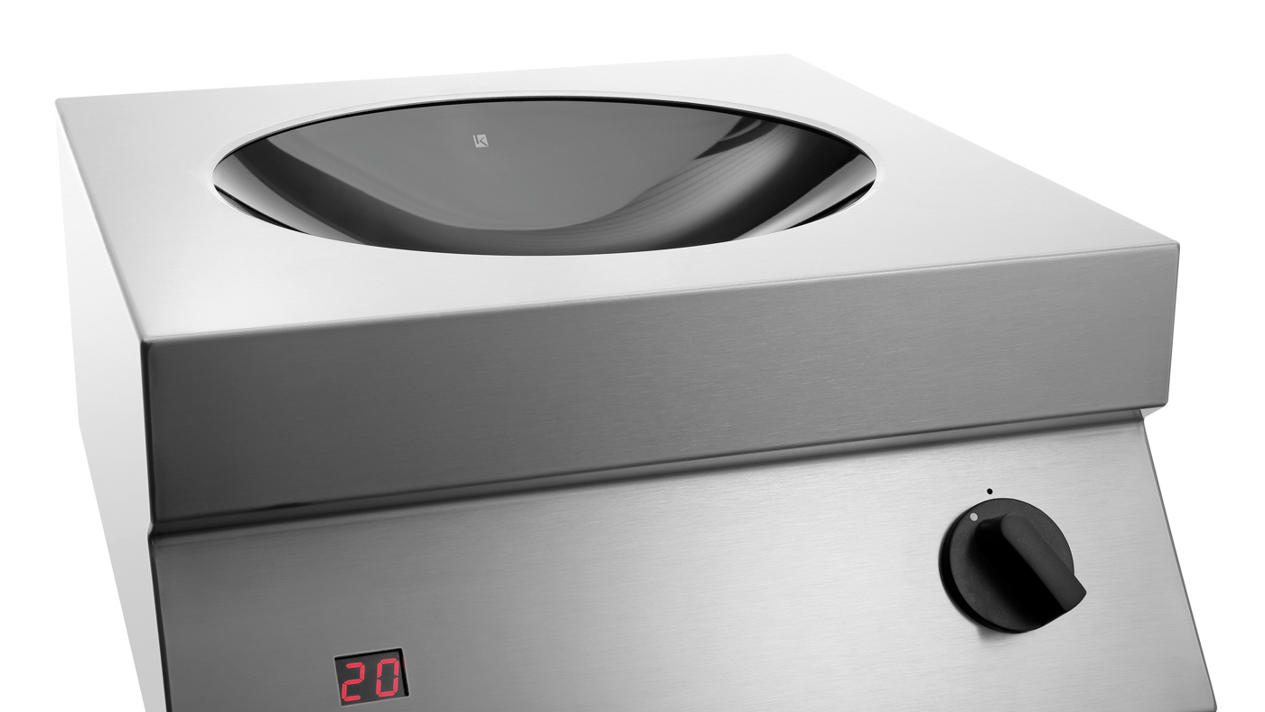 Bartscher Induktionswok 50/293 |Geräte-Anschluss: 3 NAC | Maße: 40 x 45,5 x 18,0cm. Gewicht: 12,6 kg