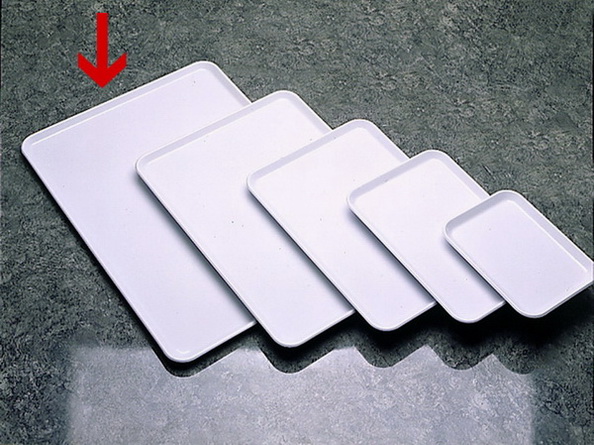 Serviertablett BASIC weiß, Maße: 500 x 360 x 12 mm, stapelbar, aus SAN Kunststoff