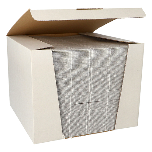 100 Servietten "ROYAL Collection" 1/4-Falz 40 cm x 40 cm grau "Kitchen Craft" von PAPSTAR