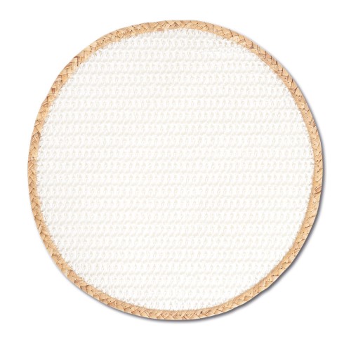 Platzset "Nature", Papier-Mix, weiß. Ø: 380 mm. Höhe: 7 mm.