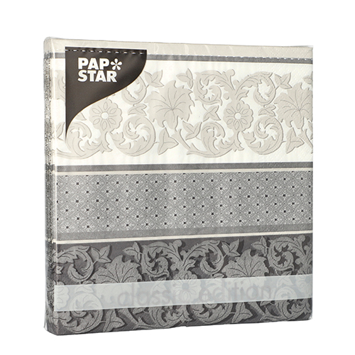 20 Servietten, 3-lagig 1/4-Falz 33 cm x 33 cm "Rich Ornate" von PAPSTAR