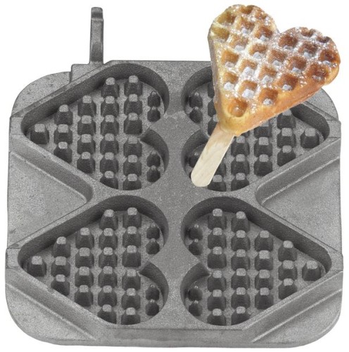 NEUMÄRKER Herz am Stiel Backplattensatz für Backsystem unbeschichteter Grauguss