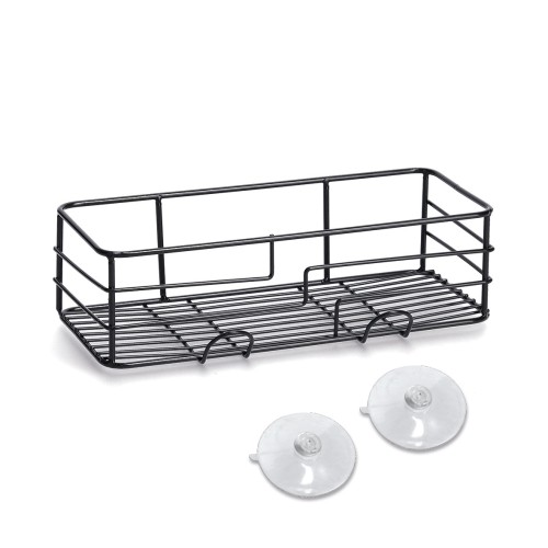 Badregal, Metall, schwarz.