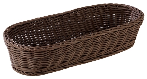 Baguette Korb, oval 40 x 16 cm, H: 8 cm Polypropylen, braun -PROFI LINE- spülmaschinengeeignet bruchsicher stapelbar