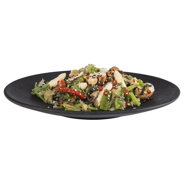 APS Teller -NERO-, Ø 26 cm, H: 3 cm, Melamin, schwarz