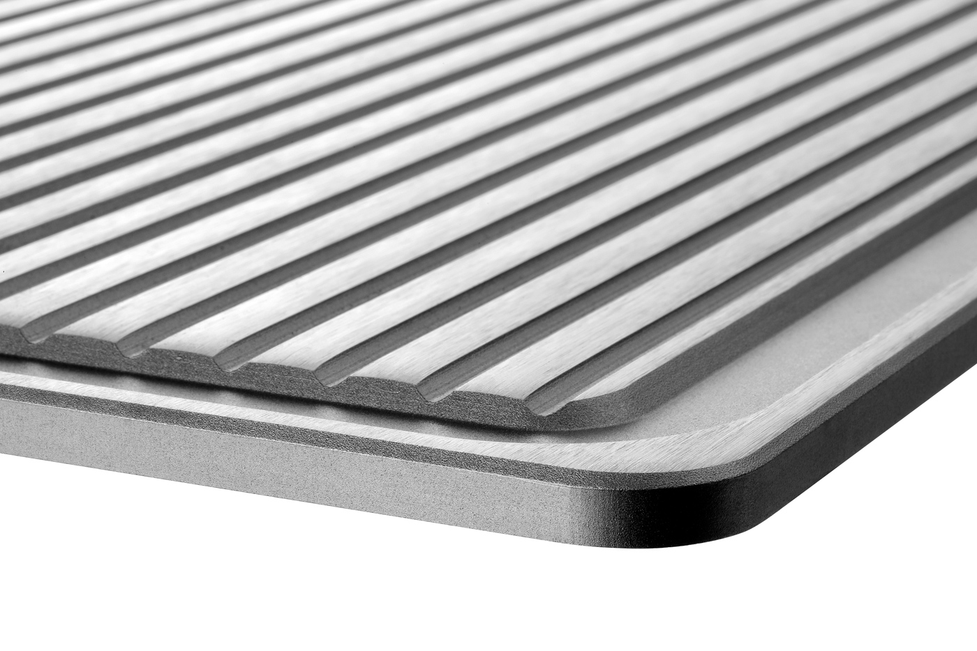 Bartscher Grillplatte 900-R | Mit Saftrinne: Ja |Maße: 39 x 39 x 1,7 cm. Gewicht: 10,6 kg