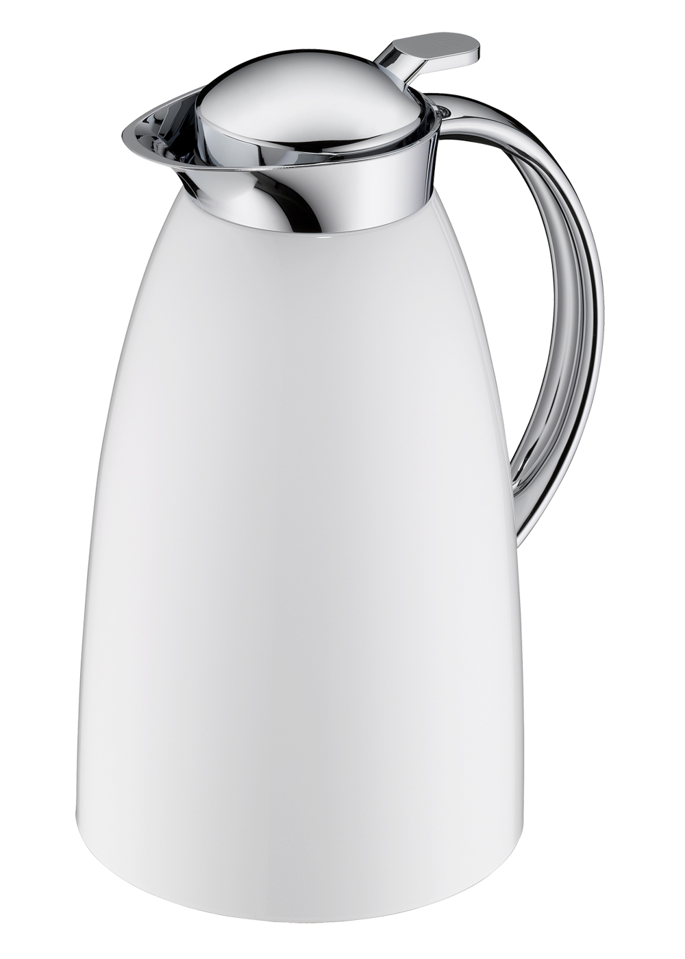 Isolierkanne Gusto coconut white polished 1,0 l; Tisch Accessoire by Martin Hauenstein; hochwertiger Edelstahl mit Hartglaseinsatz