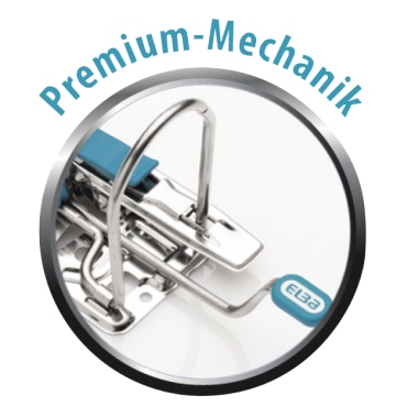 ELBA Doppelordner rado plast 75mm 2 x DIN A5 quer 4 Bügel Pappe schwarz