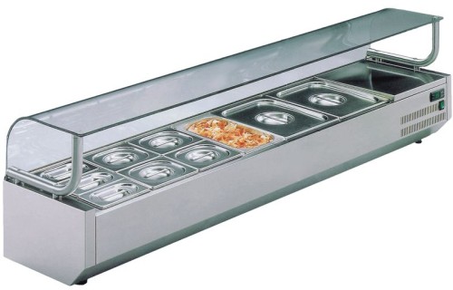 NEUMÄRKER Kühlvitrine Mach II - 56 Liter ohne GN-Behälter 1600x370x440 mm