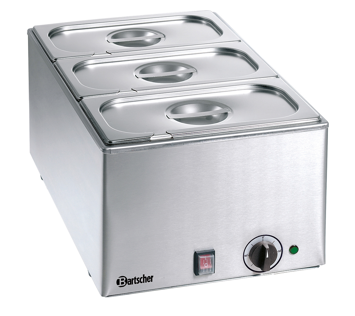 Bartscher Bain Marie 313-150 | Frequenz: 50 Hz |Maße: 33,8 x 54 x 24,8 cm. Gewicht: 10,6 kg