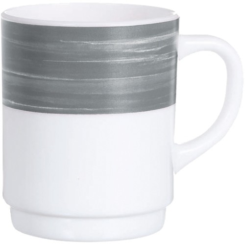 Henkelbecher 0,25 l aus Opalglas Form Brush - Grey / Grau Arcoroc