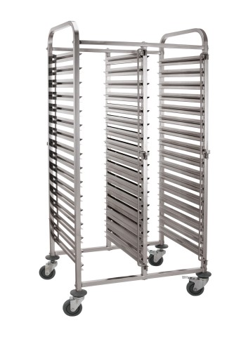 GN Regalwagen. passend für 30 Behälter oder 60 Tabletts, GN 1/1, Chromnickelstahl. 4