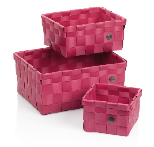 Kela Korb-Set Neo aus Polypropylen (PP), himbeerrot