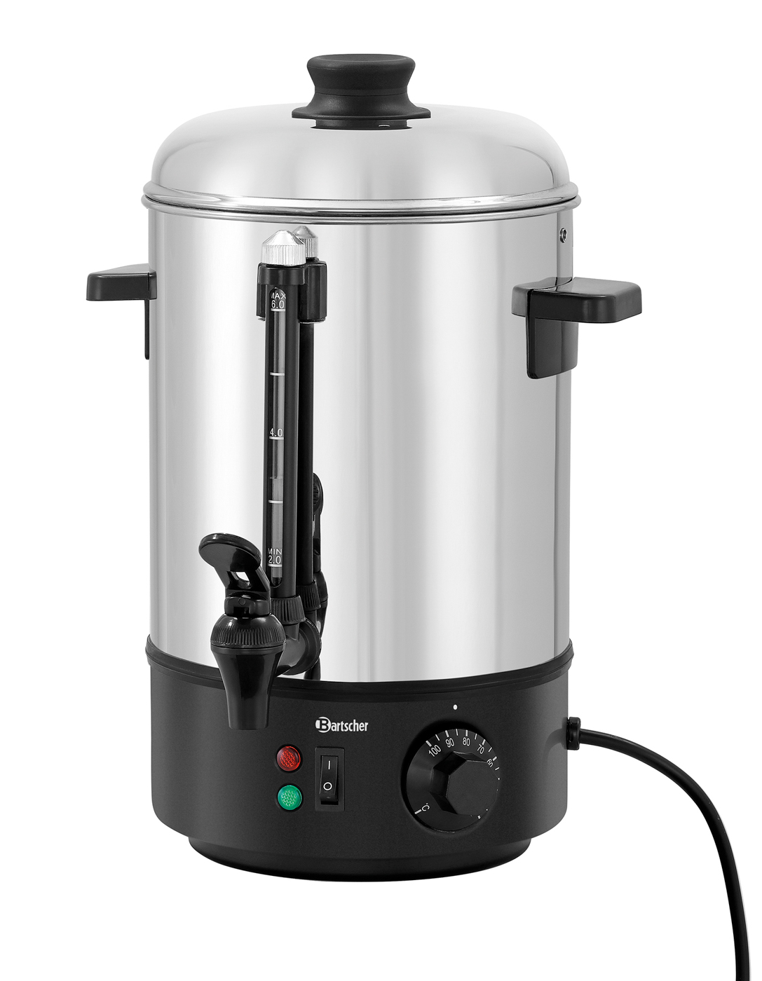 Bartscher Heißwasser-Spender 6L | Inhalt: 6 Liter| Maße: 27 x 29 x 40,0 cm. Gewicht: 1,8 kg