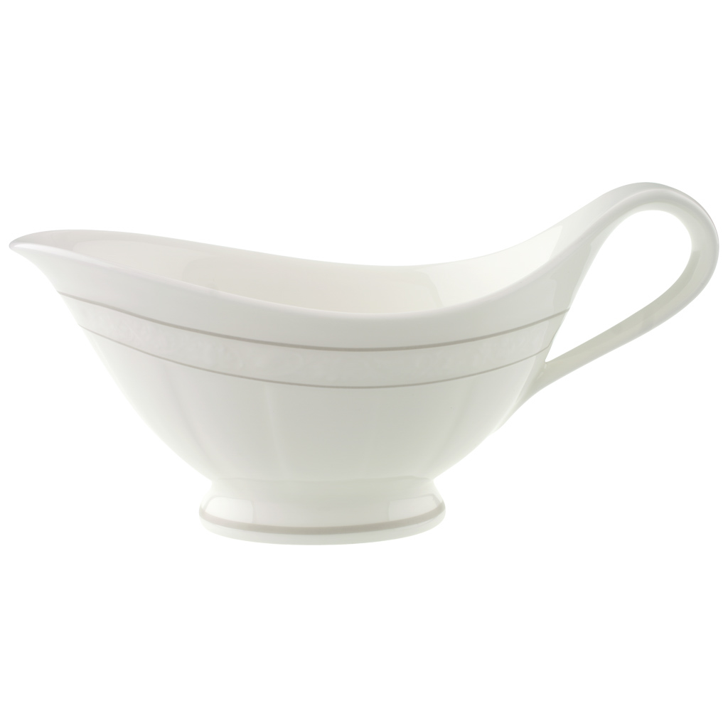 Villeroy und Boch Sauciere-Oberteil - Maße: 21,4 x 11 x 10,4 cm / Ser.: Gray Pearl