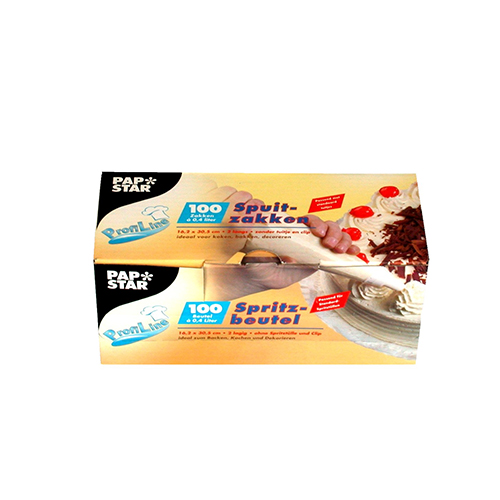 100 Spritzbeutel 0,4 l 30,5 cm x 16,2 cm transparent von PAPSTAR