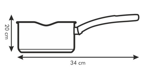 Stielkasserolle PRESTO mit Ausgießer und Deckel, ø 16 cm, 1.25 l