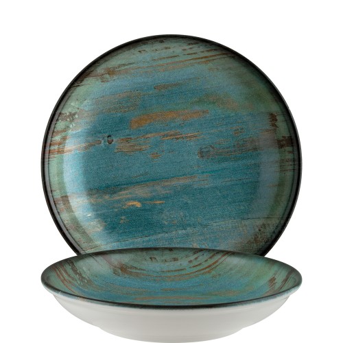 Madera Mint Bloom Teller tief 23 cm, aus Porzellan